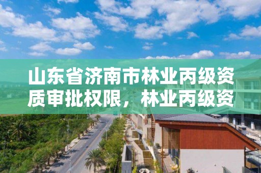 山东省济南市林业丙级资质审批权限,林业丙级资质办理条件
