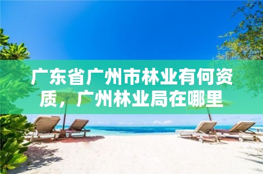 广东省广州市林业有何资质，广州林业局在哪里