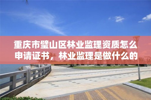 重庆市璧山区林业监理资质怎么申请证书,林业监理是做什么的