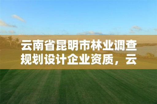 云南省昆明市林业调查规划设计企业资质,云南省林业调查规划院昆明分院