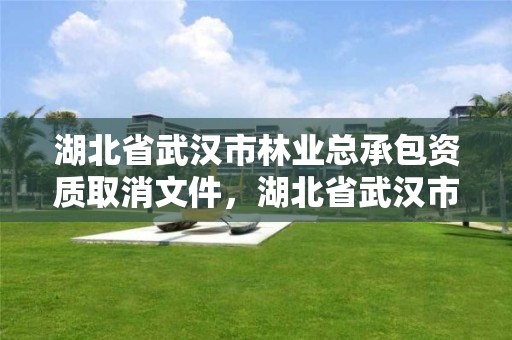 湖北省武汉市林业总承包资质取消文件，湖北省武汉市林业总承包资质取消文件公示