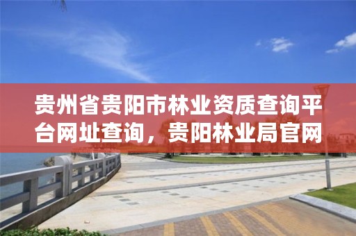 贵州省贵阳市林业资质查询平台网址查询，贵阳林业局官网