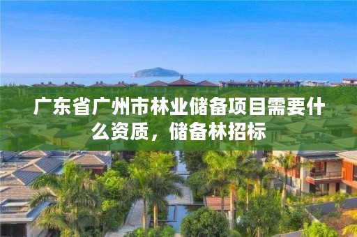 广东省广州市林业储备项目需要什么资质,储备林招标