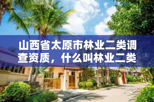 山西省太原市林业二类调查资质,什么叫林业二类调查