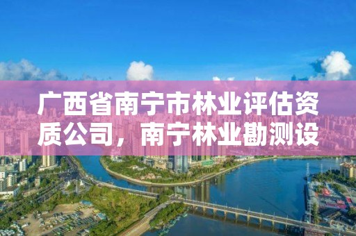 广西省南宁市林业评估资质公司,南宁林业勘测设计院