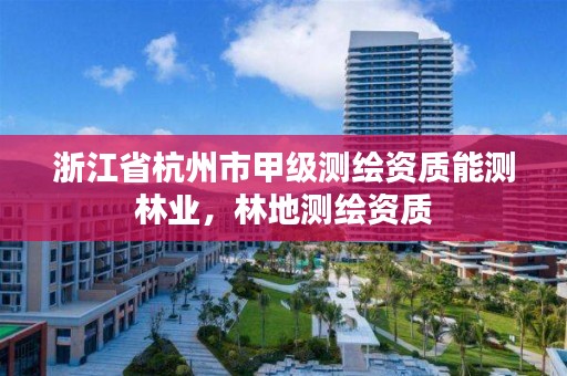 浙江省杭州市甲级测绘资质能测林业,林地测绘资质