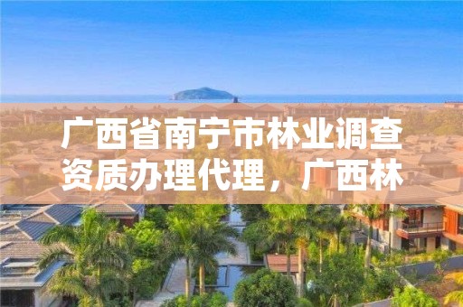 广西省南宁市林业调查资质办理代理,广西林业调查设计有限公司