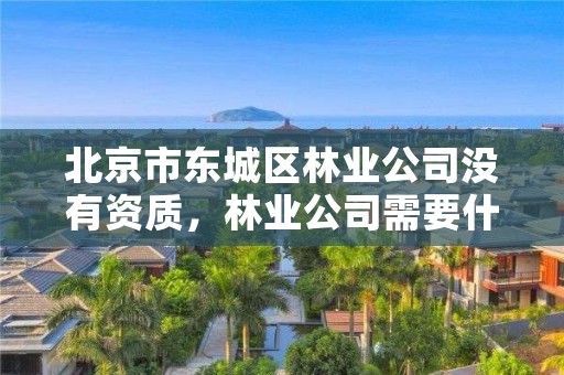 北京市东城区林业公司没有资质，林业公司需要什么资质