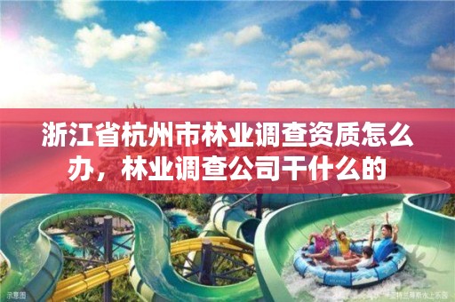 浙江省杭州市林业调查资质怎么办，林业调查公司干什么的
