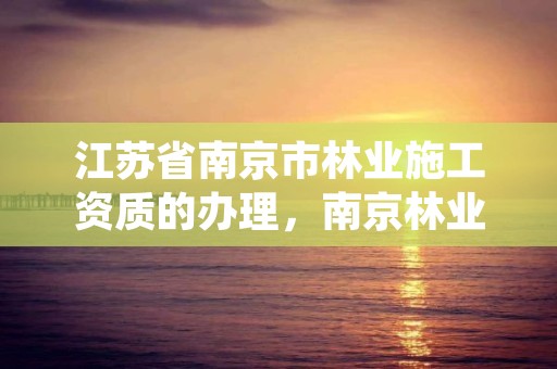 江苏省南京市林业施工资质的办理,南京林业站待遇