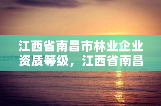江西省南昌市林业企业资质等级,江西省南昌市林业企业资质等级查询