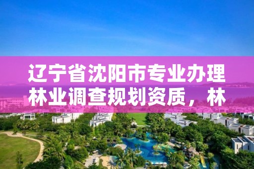 辽宁省沈阳市专业办理林业调查规划资质,林业调查规划资质怎么办理