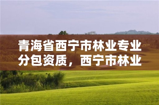 青海省西宁市林业专业分包资质，西宁市林业管理条例