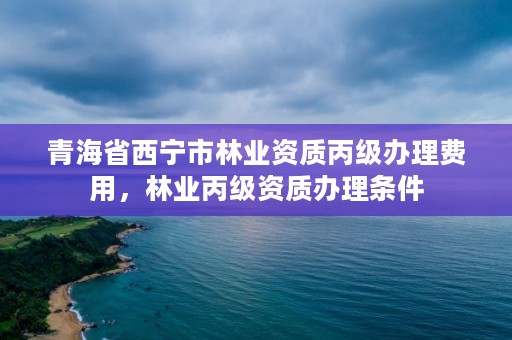 青海省西宁市林业资质丙级办理费用,林业丙级资质办理条件