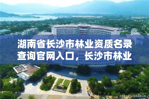 湖南省长沙市林业资质名录查询官网入口，长沙市林业和草原局