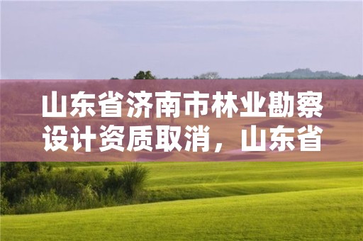 山东省济南市林业勘察设计资质取消,山东省林业勘察设计院