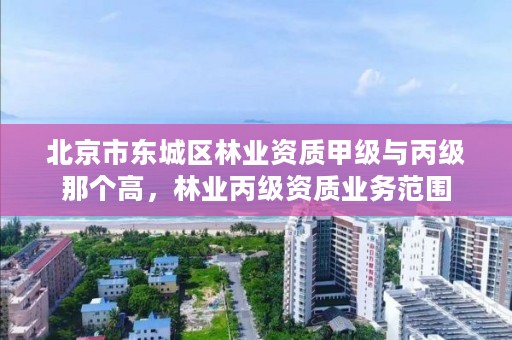 北京市东城区林业资质甲级与丙级那个高，林业丙级资质业务范围