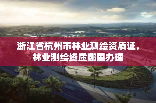 浙江省杭州市林业测绘资质证，林业测绘资质哪里办理