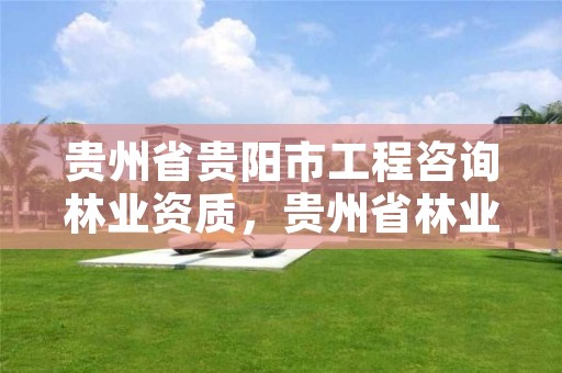 贵州省贵阳市工程咨询林业资质，贵州省林业投资公司