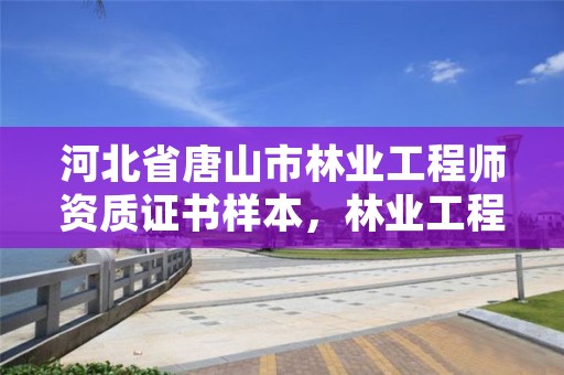 河北省唐山市林业工程师资质证书样本，林业工程师证书查询