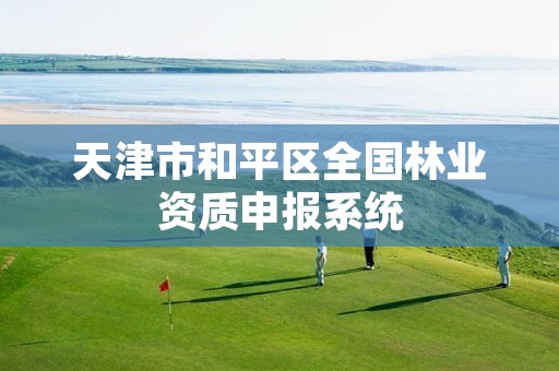 天津市和平区全国林业资质申报系统