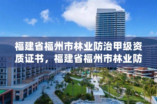 福建省福州市林业防治甲级资质证书,福建省福州市林业防治甲级资质证书在哪里办