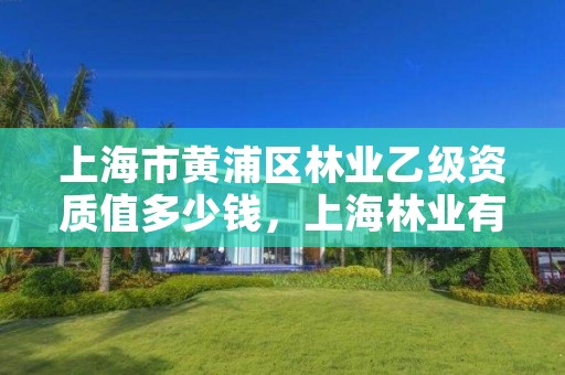 上海市黄浦区林业乙级资质值多少钱,上海林业有限公司