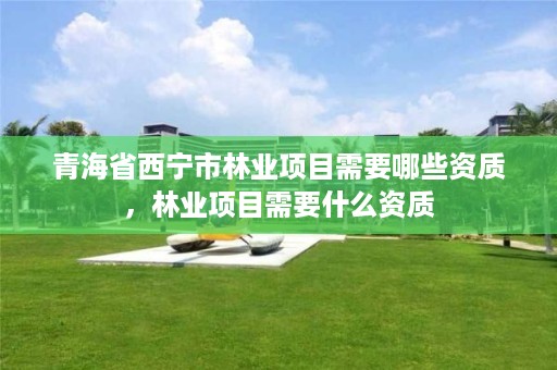 青海省西宁市林业项目需要哪些资质,林业项目需要什么资质