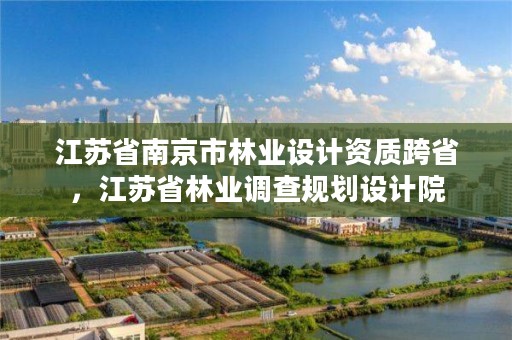 江苏省南京市林业设计资质跨省,江苏省林业调查规划设计院
