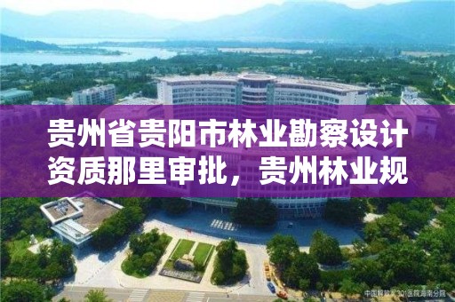 贵州省贵阳市林业勘察设计资质那里审批，贵州林业规划设计院