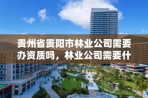 贵州省贵阳市林业公司需要办资质吗，林业公司需要什么资质