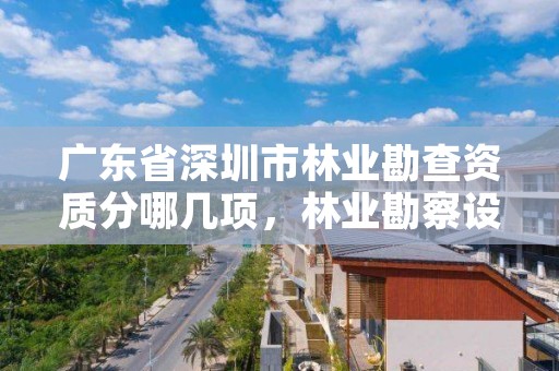 广东省深圳市林业勘查资质分哪几项，林业勘察设计资质业务范围
