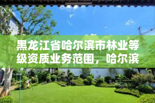 黑龙江省哈尔滨市林业等级资质业务范围,哈尔滨林业服务总站