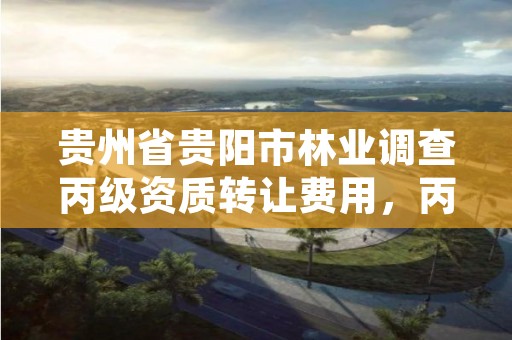 贵州省贵阳市林业调查丙级资质转让费用，丙级林业调查资质经营范围