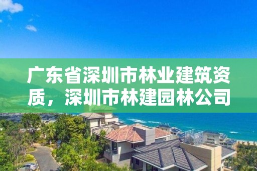 广东省深圳市林业建筑资质，深圳市林建园林公司