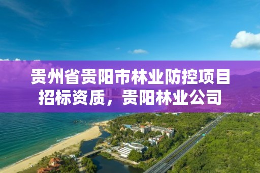 贵州省贵阳市林业防控项目招标资质，贵阳林业公司
