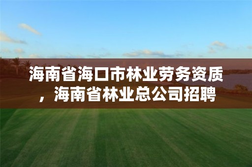 海南省海口市林业劳务资质,海南省林业总公司招聘