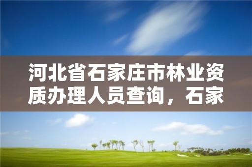 河北省石家庄市林业资质办理人员查询，石家庄林业局电话号码