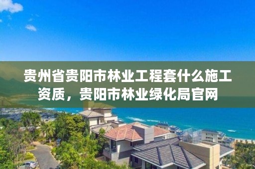 贵州省贵阳市林业工程套什么施工资质，贵阳市林业绿化局官网