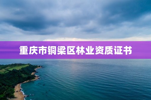 重庆市铜梁区林业资质证书