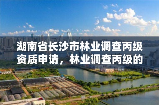 湖南省长沙市林业调查丙级资质申请，林业调查丙级的业务范围