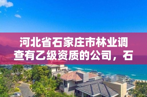 河北省石家庄市林业调查有乙级资质的公司，石家庄林业局下属单位