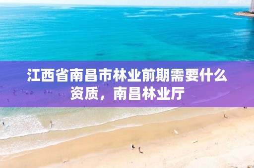 江西省南昌市林业前期需要什么资质,南昌林业厅