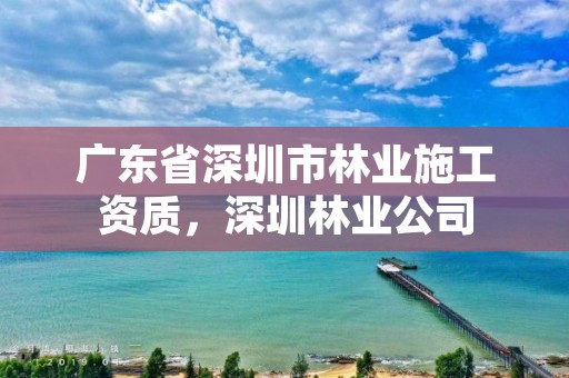广东省深圳市林业施工资质，深圳林业公司