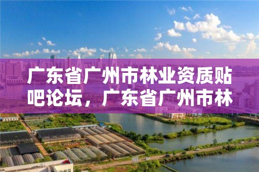 广东省广州市林业资质贴吧论坛，广东省广州市林业局