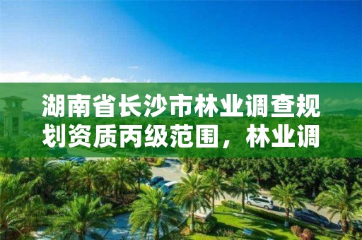 湖南省长沙市林业调查规划资质丙级范围，林业调查设计规划资质管理规定告