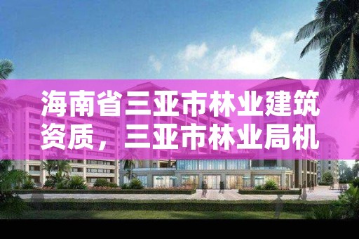 海南省三亚市林业建筑资质,三亚市林业局机构班子成员