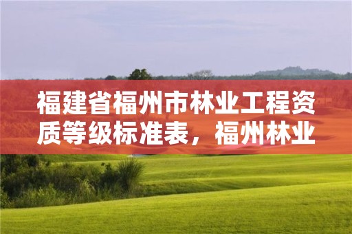 福建省福州市林业工程资质等级标准表,福州林业局在哪里