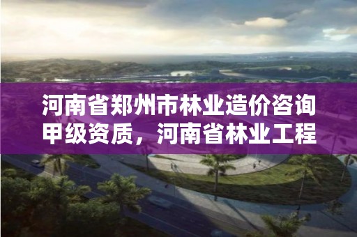 河南省郑州市林业造价咨询甲级资质,河南省林业工程咨询有限公司