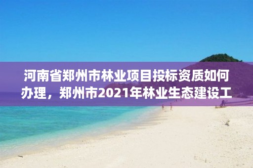 河南省郑州市林业项目投标资质如何办理,郑州市2021年林业生态建设工作实施方案